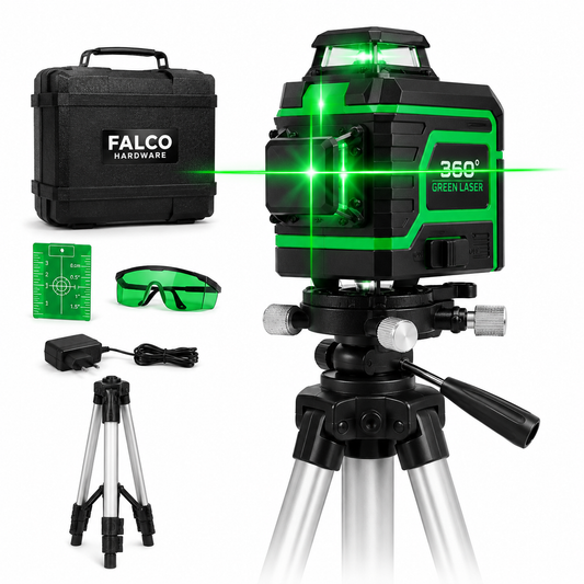 360° Green Laser Level with Tripod Stand | Self-Leveling Laser Tool | Falco Hardware