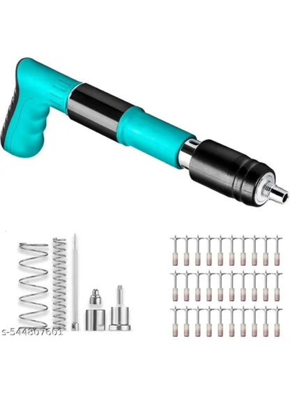 Heavy-Duty Nail Gun Kit – Manual Concrete Steel Nailing Tool with Accessories
