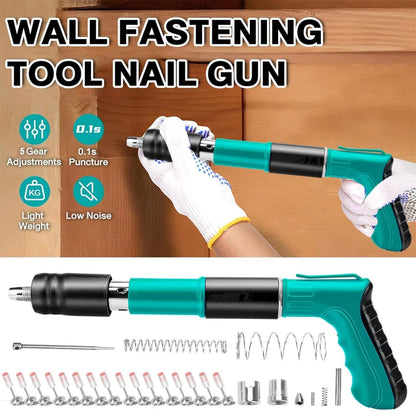 Heavy-Duty Nail Gun Kit – Manual Concrete Steel Nailing Tool with Accessories