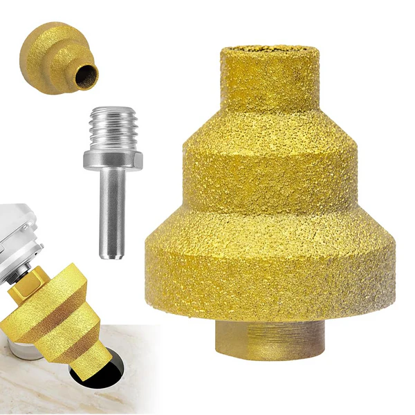 Diamond Brazed Pagoda Drill Bit for Tile, Marble & Stone | Hole Enlarging Chamfer Tool