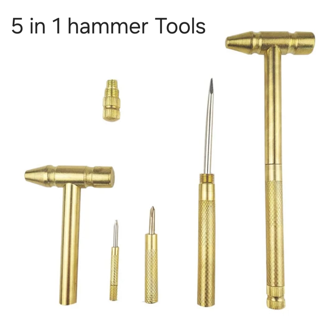 5 in 1 Multi Hammer Tool – Heavy Duty Compact Hammer with Screwdriver, Pliers & Emergency Tools
